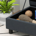 Load image into Gallery viewer, PawHut Luxury Fancy Dog Bed for Small Dogs with Hidden Storage, Small Dog Couch with Soft 2" Foam, Dog Sofa Bed, Cushy Dog Bed, Modern Pet Furniture for Puppies and Little Breeds, Dark Gray