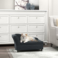 Load image into Gallery viewer, PawHut Luxury Fancy Dog Bed for Small Dogs with Hidden Storage, Small Dog Couch with Soft 2" Foam, Dog Sofa Bed, Cushy Dog Bed, Modern Pet Furniture for Puppies and Little Breeds, Dark Gray