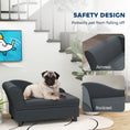 Load image into Gallery viewer, PawHut Luxury Fancy Dog Bed for Small Dogs with Hidden Storage, Small Dog Couch with Soft 2" Foam, Dog Sofa Bed, Cushy Dog Bed, Modern Pet Furniture for Puppies and Little Breeds, Dark Gray