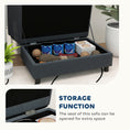 Load image into Gallery viewer, PawHut Luxury Fancy Dog Bed for Small Dogs with Hidden Storage, Small Dog Couch with Soft 2" Foam, Dog Sofa Bed, Cushy Dog Bed, Modern Pet Furniture for Puppies and Little Breeds, Dark Gray