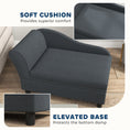 Load image into Gallery viewer, PawHut Luxury Fancy Dog Bed for Small Dogs with Hidden Storage, Small Dog Couch with Soft 2" Foam, Dog Sofa Bed, Cushy Dog Bed, Modern Pet Furniture for Puppies and Little Breeds, Dark Gray