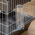 Load image into Gallery viewer, PawHut 2-Tier Guinea Pig Cage, Ferret Cage, Chinchilla Cage, Small Animal Cage Indoor with Dish and Bottle, 2 Doors, Deep Bottoms, Ramp, 28", Black