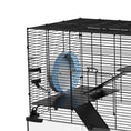 Load image into Gallery viewer, Hamster Cage, Gerbil Cage with Glass Basin, Ramps, Platforms, Hut, Exercise Wheel, Water Bottle, Dish, for Syrian and Dwarf Hamsters, 24" x 16" x 21.5"