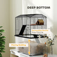 Load image into Gallery viewer, Hamster Cage, Gerbil Cage 3 Tier with Wheels, Deep Bottom, Ramps, Food Dish, Water Bottle, for Dwarf, Syrian, 57 x 43 x 74cm - Black
