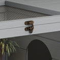 Load image into Gallery viewer, Tortoise House with Storage Cabinet, Wooden Tortoise Enclosure with Lamp Holder, Openable Top, Transparent Windows, Turtle Habitat for Indoor, Light Grey