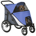 Load image into Gallery viewer, Large Dog Stroller Dog Pram Foldable Pet Pushchair with Safety Leashes for Medium, Large Dogs - Blue