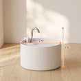 Load image into Gallery viewer, Ceramic Cat Water Fountain, 2.2L/74oz Pet Water Fountain with Ultra-Quiet Pump, 4-Layer Filtration, Faucet, for Cats and Dogs, Easy to Clean, White