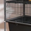 Load image into Gallery viewer, PawHut 59" 5-Level Small Animal Cage, Rolling Ferret Chinchilla Cage with Slide Out 6.3" Deep Tray, Non-Slip Cloth Covered Ramps, Hammock, for Rabbits, Pet Mink, Squirrel, Dark Gray