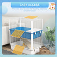 Load image into Gallery viewer, Large Hamster Cage with Accessories, Rat Cage Gerbil Habitat with Detachable Bottom, Ramps, Platform, Food Bowl, Water Bottle, 31" x 18" x 35"