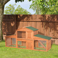 Load image into Gallery viewer, Large Rabbit Hutch Outdoor, Guinea Pig Hutch, Wooden Small Animal House, with Rabbit Run, 215 x 63 x 97 cm