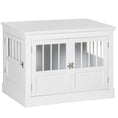Load image into Gallery viewer, Dog Crate Furniture, 31" Dog Kennel Side End Table with Three Doors, Indoor Dog Cage for Small Dogs, White