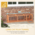 Load image into Gallery viewer, PawHut Outdoor Cat Tunnel with Extendable Design, 59" L Wooden Cat Run with Weather Protection, Connecting Inside and Outside, for Deck Patios, Balconies, Natural Wood