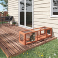 Load image into Gallery viewer, PawHut Outdoor Cat Tunnel with Extendable Design, 59" L Wooden Cat Run with Weather Protection, Connecting Inside and Outside, for Deck Patios, Balconies, Natural Wood