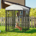 Load image into Gallery viewer, 6 x 4 x 6ft Dog Kennel for Medium and Large Dogs, Outdoor Dog Playpen House with UV-Resistant Roof, Heavy-Duty Chain Link and Secure Lock