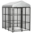 Load image into Gallery viewer, 6 x 4 x 6ft Dog Kennel for Medium and Large Dogs, Outdoor Dog Playpen House with UV-Resistant Roof, Heavy-Duty Chain Link and Secure Lock