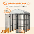 Load image into Gallery viewer, 6 x 4 x 6ft Dog Kennel for Medium and Large Dogs, Outdoor Dog Playpen House with UV-Resistant Roof, Heavy-Duty Chain Link and Secure Lock