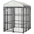 Load image into Gallery viewer, 6 x 4 x 6ft Dog Kennel for Medium and Large Dogs, Outdoor Dog Playpen House with UV-Resistant Roof, Heavy-Duty Chain Link and Secure Lock