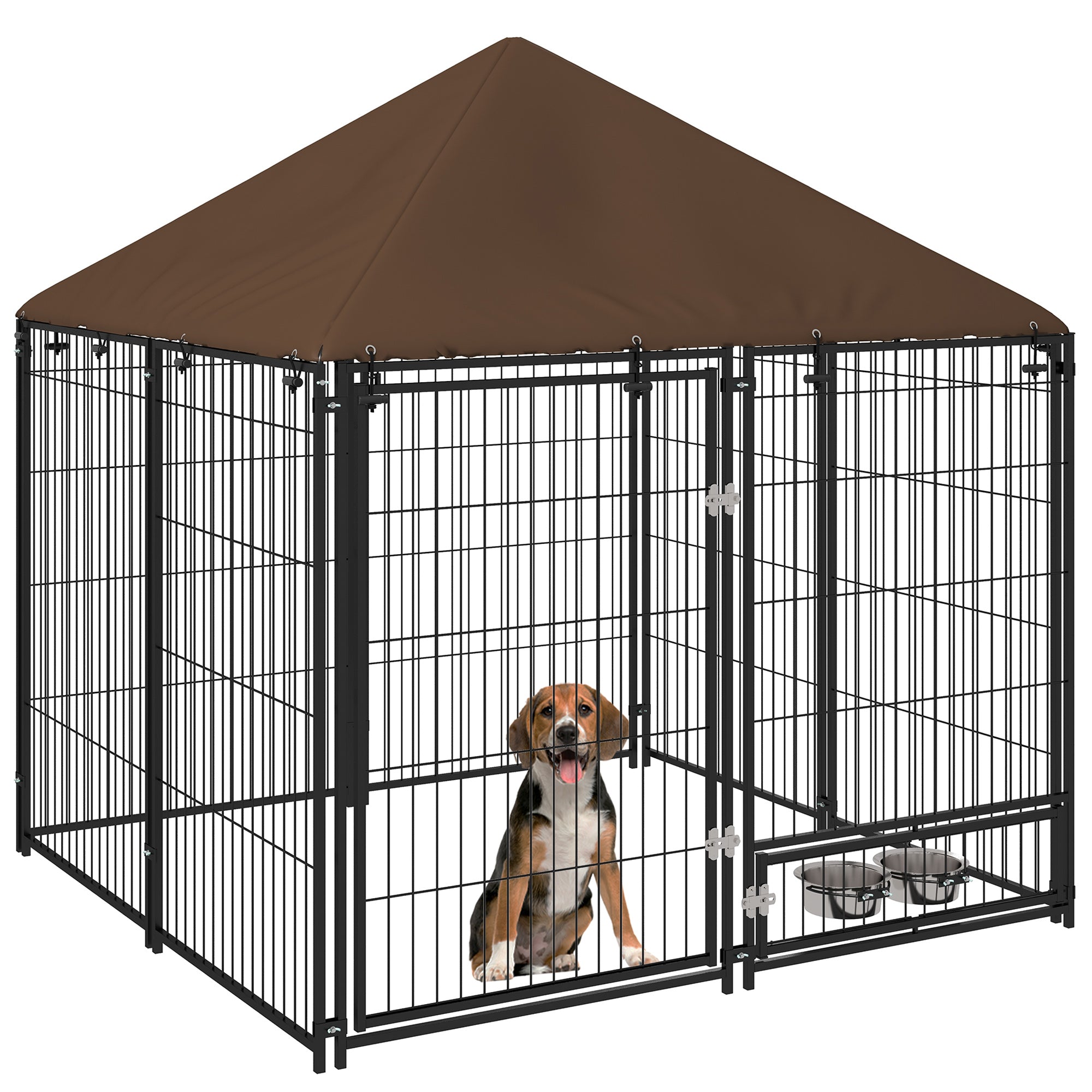 Pawhut Large Dog Run, x x 5' Outdoor Dog Kennel with