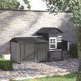 Load image into Gallery viewer, 84" Chicken Coop Wooden Hen House Rabbit Hutch Poultry Cage Pen Outdoor Backyard with Nesting Box and Run, Grey