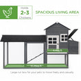 Load image into Gallery viewer, 84" Chicken Coop Wooden Hen House Rabbit Hutch Poultry Cage Pen Outdoor Backyard with Nesting Box and Run, Grey