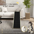 Gallery viewerに画像を読み込む, Pet Ramp Bed Steps for Dogs Cats Non-slip Carpet Top Platform Pine Wood 74"L x 16"W x 25"H Natural