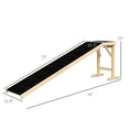 Load image into Gallery viewer, PawHut Dog Ramp for Bed, Pet Ramp for Dogs with Non-Slip Carpet and Top Platform, 74" x 16" x 25", Natural