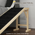Gallery viewerに画像を読み込む, Pet Ramp Bed Steps for Dogs Cats Non-slip Carpet Top Platform Pine Wood 74"L x 16"W x 25"H Natural