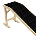 Gallery viewerに画像を読み込む, Pet Ramp Bed Steps for Dogs Cats Non-slip Carpet Top Platform Pine Wood 74"L x 16"W x 25"H Natural