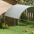Load image into Gallery viewer, Large Chicken Coop Metal Chicken Run with Waterproof and Anti-UV Cover, Dome Shaped Walk in Fence Cage Hen House for Outdoor and Yard Farm Use, 1" Tube Diameter, 9.2' x 31.2' x 6.5'