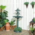 Load image into Gallery viewer, Outsunny 3-in-1 Garden Bird Bath Bowl Pedestal with Bird Feeder, Large Water Basin, Underneath Flower Planter, Green