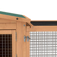 Load image into Gallery viewer, PawHut Rabbit Hutch 2-Story Bunny Cage Small Animal House with Slide Out Tray, Detachable Run, for Indoor Outdoor, 61.5" x 23" x 27", Natural