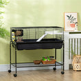 Load image into Gallery viewer, PawHut Two-Story Small Animal Cage Removable from Stand, Guinea Pig Cage, Hedgehog Cage, Chinchilla Cage, Ferret, with Shelf & Wheels, Pet Habitat, 39" x 20.5" x 36.5"