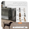 Load image into Gallery viewer, Dog Crate Furniture, Dog Cage End Table with Large Top, Soft Washable Cushion, Lockable Front Door, Wire Mesh Ventilation, Indoor Pet Crate for Extra Large Sized, 118 x 75 x 82cm - Grey