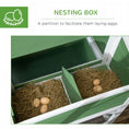 Load image into Gallery viewer, 49" Small Chicken Coop Hen House with Garden Space, Chicken House Outdoor Run Cage with Weather Protection, 2-4 Birds, Green