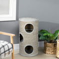 Load image into Gallery viewer, Cat Barrel Kitten Tree Tower for Indoor Cats, Cat Climbing Frame, Covered in Sisal, Cosy Platform - Light Grey