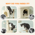 Load image into Gallery viewer, Cat Tree, 202cm Large Cat Tower for Indoor Kittens with 6 Scratching Posts, 2 Condos, 2 Perches, 2 Hammocks, Pompoms, Multi-Level Plush Kitty Activity Centre for Rest and Play, Beige