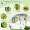 Load image into Gallery viewer, Bird Feeding Station Kit, Wild Bird Feeder Pole with 6 Hooks, 4 Hanging Feeders for Peanuts, Seed, Fat Balls, for Garden, Outdoor, Black