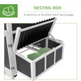 Load image into Gallery viewer, PawHut Wooden Chicken Coop with Nesting Box, Outdoor Poultry Cage Rabbit Hutch for 6 Chickens with Pull Out Tray, Run, Perches, Ramp, Windows for Duck, Hen, Small Animals, Dark Gray