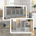 Load image into Gallery viewer, 30"H Foldable Dog Gate with Door, 4 Panels Freestanding Pet Gate Barriers Indoor with Support Feet, Puppy Fence for Dogs, Light Grey