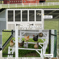 Load image into Gallery viewer, 212"L Large Chicken Coop for 10-15 Hens, Walk-in Outdoor Chicken House with Run, Nesting Box, Waterproof Roof, Perches, Wooden Hen House Poultry Cage for Ducks, Rabbits, Light Gray