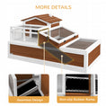 Load image into Gallery viewer, PawHut 3- Room Tortoise House Habitat with Balcony & 2 Stories, Indoor/ Outdoor Wooden Tortoise Enclosure with Ladder, Tray, Openable Roof, Large Reptile Cage, 44" x 25. 5" x 23", Coffee
