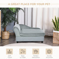 Load image into Gallery viewer, PawHut Luxury Fancy Dog Bed for Small Dogs with Hidden Storage, Small Dog Couch with Soft 2" Foam, Dog Sofa Bed, Cushy Dog Bed, Modern Pet Furniture for Puppies and Little Breeds, Pale Gray