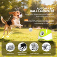 Load image into Gallery viewer, Automatic Dog Ball Launcher, Dog Ball Thrower with 5 2.3" ETPU Balls, 3 Distance Settings (20/33/46 ft) for Small Medium Pets, Interactive Fetch Machine for Indoor & Outdoor Play, Green