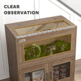 Load image into Gallery viewer, PawHut 60.5 Gallon Reptile Tank, Stackable Reptile Terrarium with Top Opening, Doors, Ventilation Holes, for Bearded Dragon, Lizard, Snake, Chameleon, Hamster, Gerbils, Brown