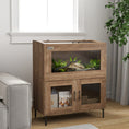 Load image into Gallery viewer, PawHut 60.5 Gallon Reptile Tank, Stackable Reptile Terrarium with Top Opening, Doors, Ventilation Holes, for Bearded Dragon, Lizard, Snake, Chameleon, Hamster, Gerbils, Brown