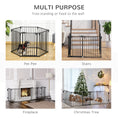 Load image into Gallery viewer, Dog Playpen DIY Adjustable, Puppy Play Pen Dog Fences Indoor with Automatically Close Lock, Pet Door for Doorway Stair, Fireplace Christmas Tree Barrier, 6-Panel, 30''H