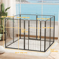 Load image into Gallery viewer, 8 Panels Dog Playpen, 27"W x 39.5"H Heavy Duty Pet Fence with Door & Strap for Indoor Outdoor Backyard Garden, Portable & Foldable Puppy Pet Pen for Large Dogs