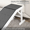 Load image into Gallery viewer, PawHut Dog Ramp for Bed, Pet Ramp for Dogs with Non-Slip Carpet and Top Platform, 60" x 16" x 20", White