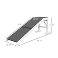 Load image into Gallery viewer, PawHut Dog Ramp for Bed, Pet Ramp for Dogs with Non-Slip Carpet and Top Platform, 60" x 16" x 20", White