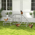 Load image into Gallery viewer, PawHut Chicken Perch for Coop with Swing Set, Chicken Toys, Chicken Coop Accessories for Poultry Run with Wood Stand, Ladder, Platforms, for 10-15 Chickens, Gray